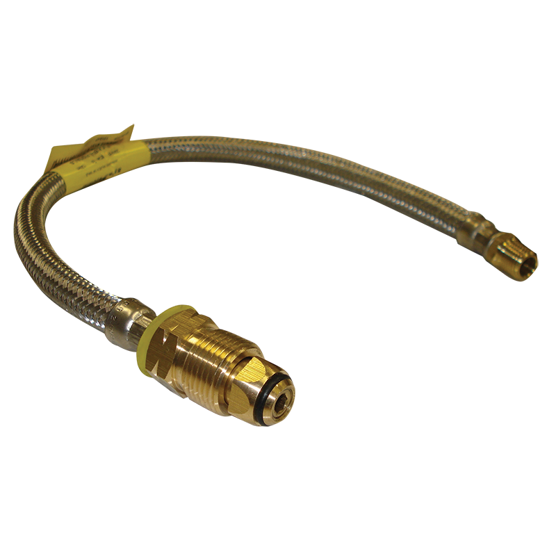 8MM S/S FLEXIBLE HOSE 450MM FOR DOUBLE BOTTLE KITS. 6SFN0450/FTP1520