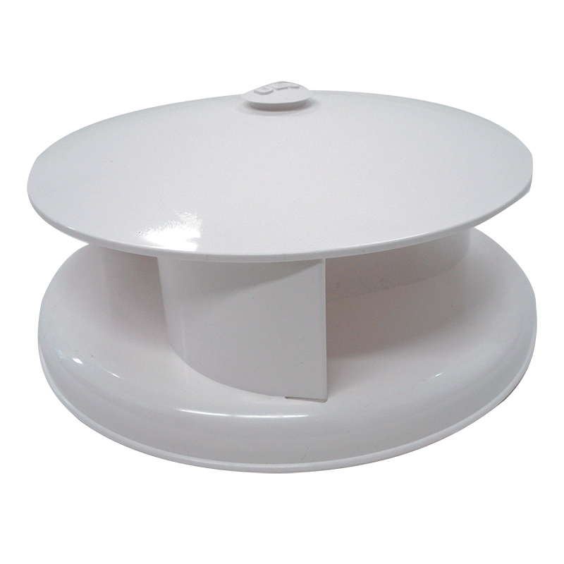 ROTARY VENT PLASTIC WHITE 240MM x 120MM.