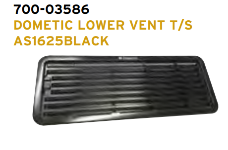 Dometic Lower Vent T/S AS1625 Black. AS1635L-B