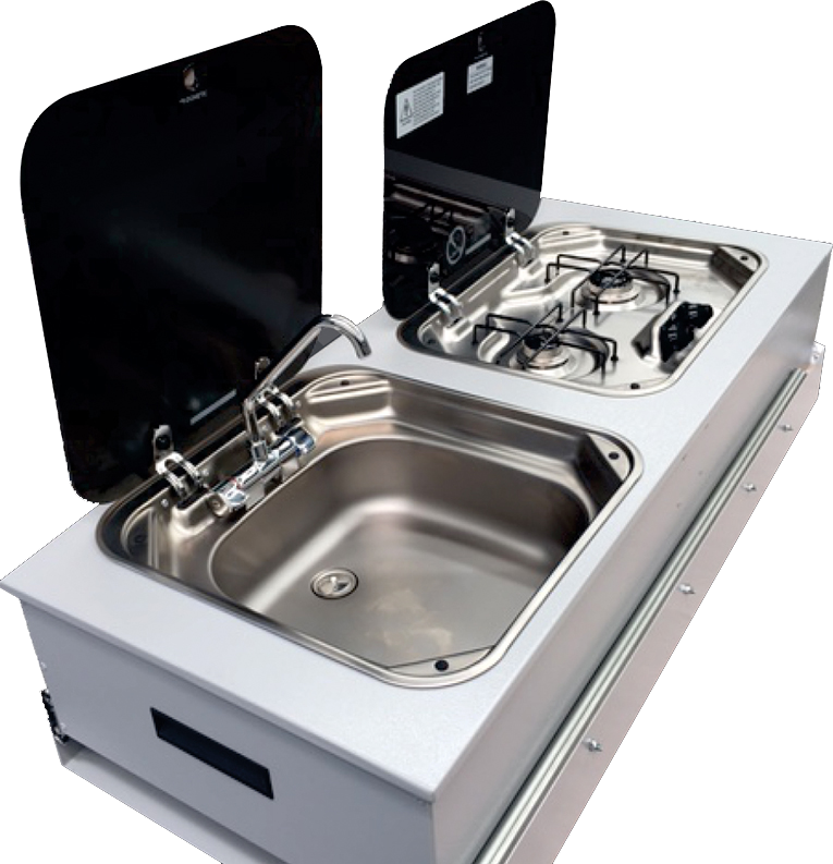 Kitchen Pro Sliding Combo Unit - P/Coated & Smev Equipped. D34005