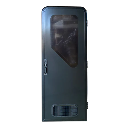 Aussie Traveller 1908x662 Radius Top Right Hand Hinge Black DC Door