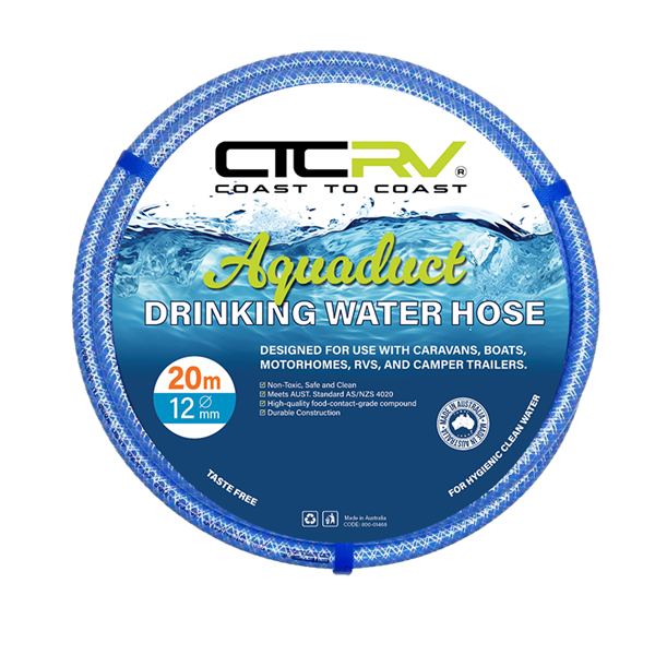 Coast RV Aquaduct 20m Blue Drinking Water Hose, 12mm