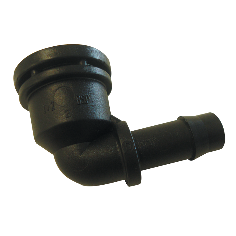THREADED ELBOW 13MM BARBED x 1/2" BSP FEMALE. EBF1315