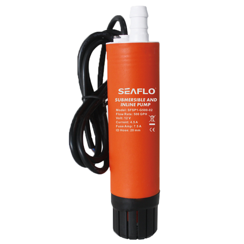 Seaflo 500 GPH Submersible/Inline Combo 12V Water Pump. SFSP1-G500-02A