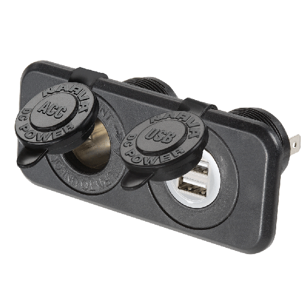Narva Heavy-Duty Twin Accessory Dual USB Socket