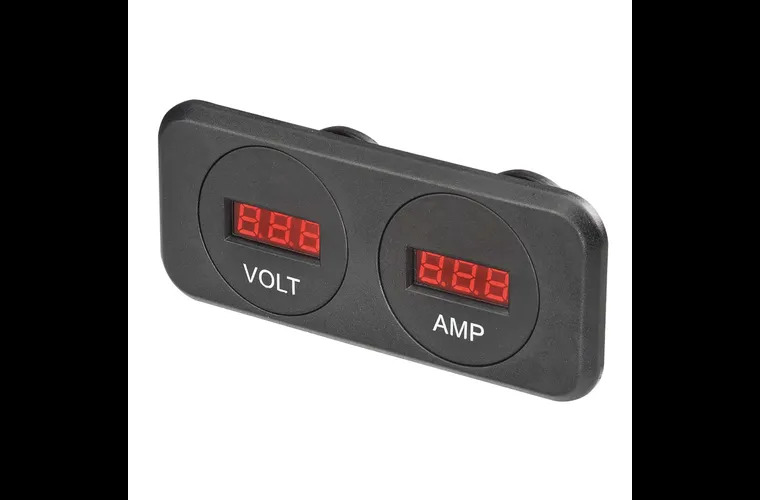 Narva Heavy-Duty 12/24V DC LED Volt & AMP Meter