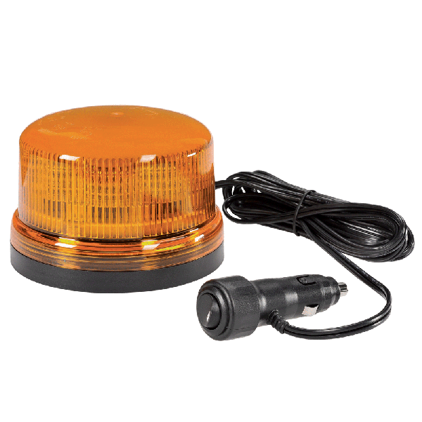 Narva Amber 'Eurotech' Low Profile LED Strobe/Rotator Light, Black Base