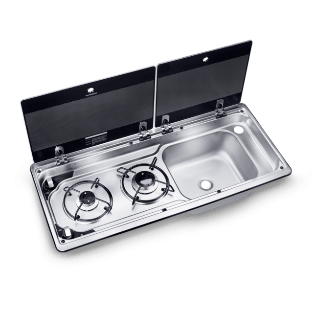 Dometic MO9722 2 Burner Combination Stove with Sink