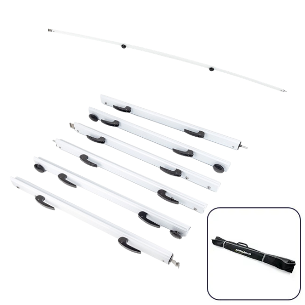 Aussie Traveller White Anti-Flap Kit (AFK) Pro with Mini Curved Rafter ...