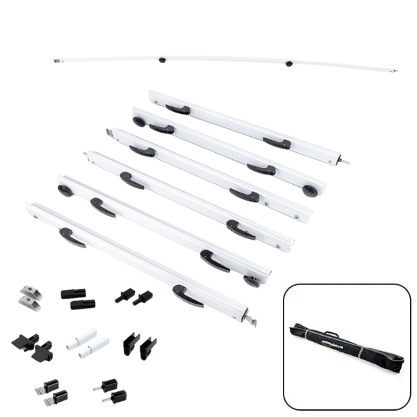 Aussie Traveller White Anti-Flap Kit (AFK) Pro+ with Curved Rafter ...
