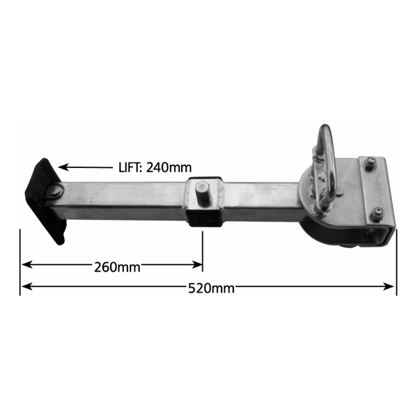 Supex Large Adjustable Drop Down Leg with Plastic Foot