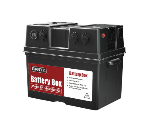Giantz 12V Battery Box with Built In 500W Inverter