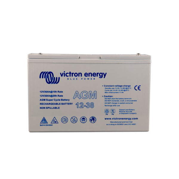 Victron 12V/15Ah AGM Super Cycle Battery with Faston-tab 6.3x0.8mm