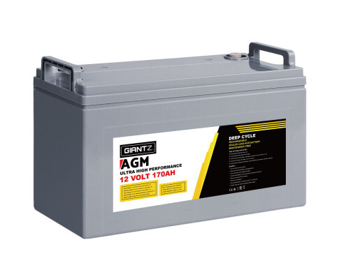 Giantz 12V 170Ah AGM Deep Cycle Battery - Marine Sealed