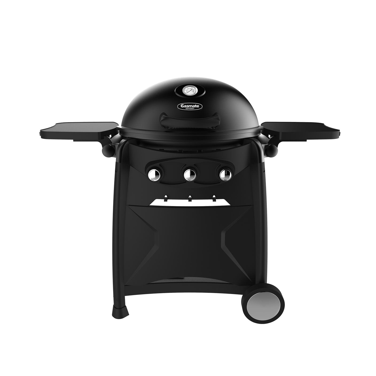Gasmate Odyssey 3 Burner Trolley BBQ New Black Gasmate Caravan RV