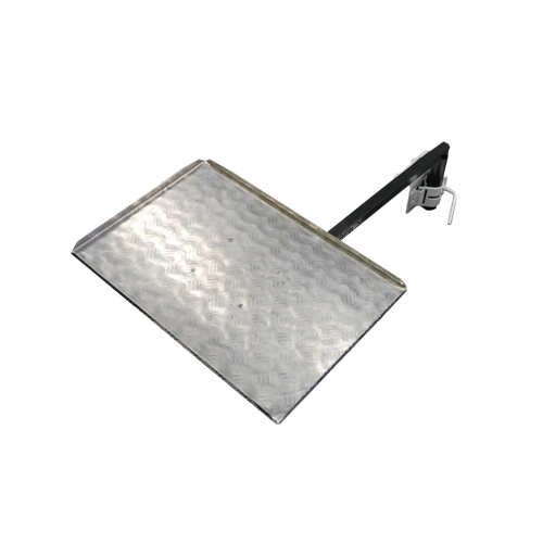 BBQArm Kit for Caravan or Trailer - Regular Tray, Black 1000 mm Arm, Drawbar Mount