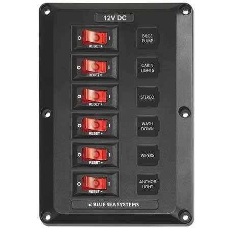 Blue Sea 6 Position, BelowDeck Circuit Breaker Panel