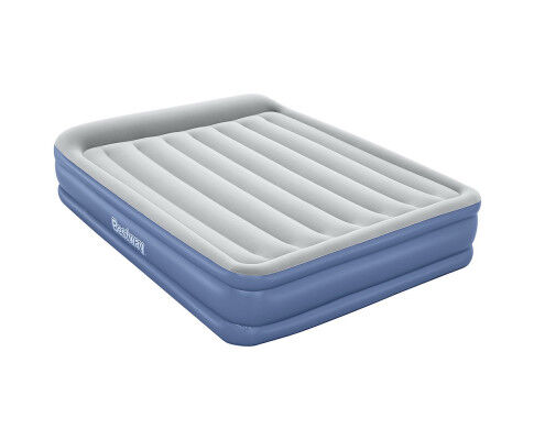 Bestway Comfort Quest Queen Size Dark Blue & Grey Air Bed with Built-in Pump
