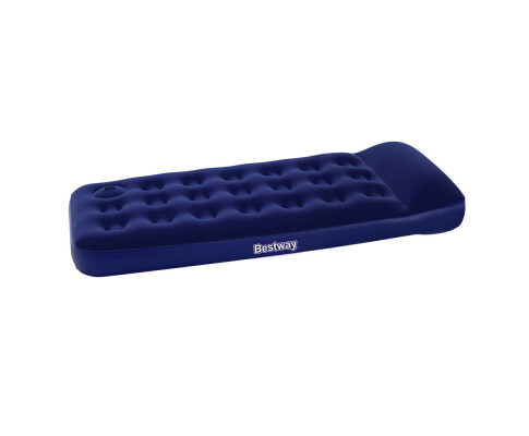 Bestway Single Inflatable Air Mattress with Built in Pillow, Navy