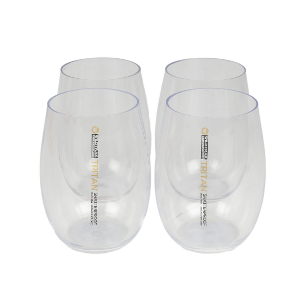 Wildtrak Tritan 4 Pack Stemless Wine Glasses 444ml