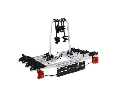 Giantz 4 Bicycle Carrier Rack with Tow Ball Mount - Black and Silver
