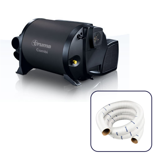 Truma Combi 4E Kit, Gas Heater / Hot Water System with Black Cowl