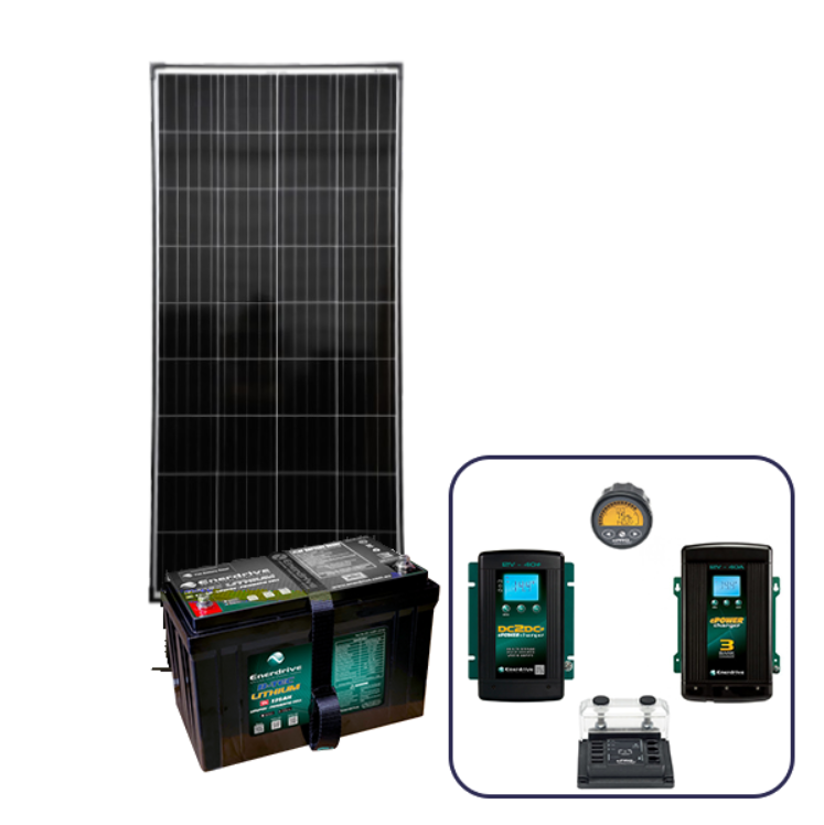 Enerdrive 125Ah Canopy Solar Bundle with 190W Solar Panel