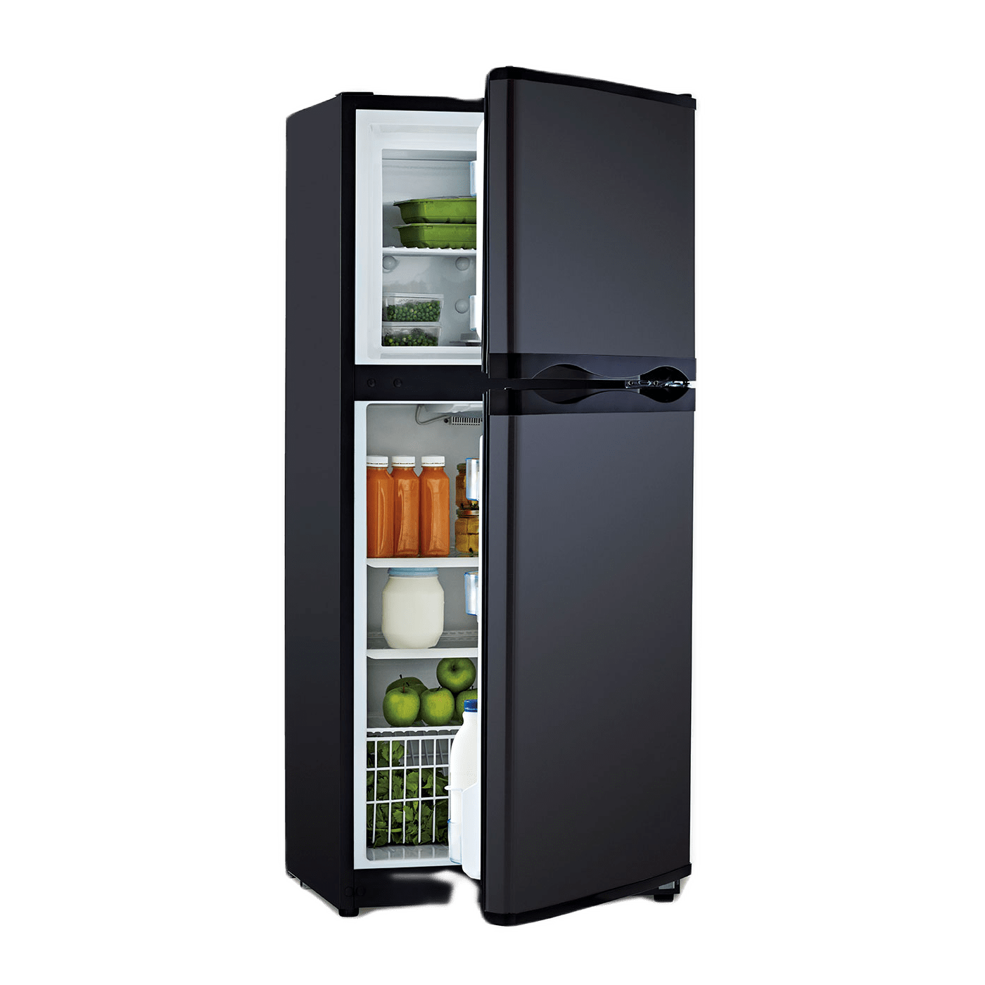 Bushman DC190L-X 12/24V Black Matte Upright Fridge/Freezer 190L