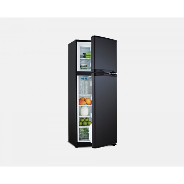 Bushman Dc285l X Matt Black 12 24v Upright Fridge Freezer 285l Caravan Rv Camping