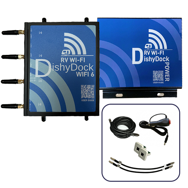 RV WIFI Internal DishyDock for Starlink System with DishyDock Router & 5 Meter Cable