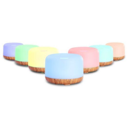 Devanti 500ml 4-in-1 Aroma Diffuser with LED Light - Light Wood & White