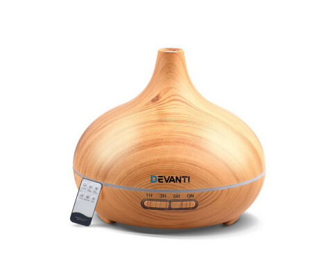 Devanti 300ml 4-in-1 Aroma Diffuser with LED Light - Light Wood