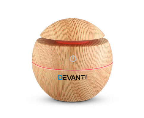 Devanti 130ml 4-in-1 Aroma Diffuser with LED Light - Light Wood