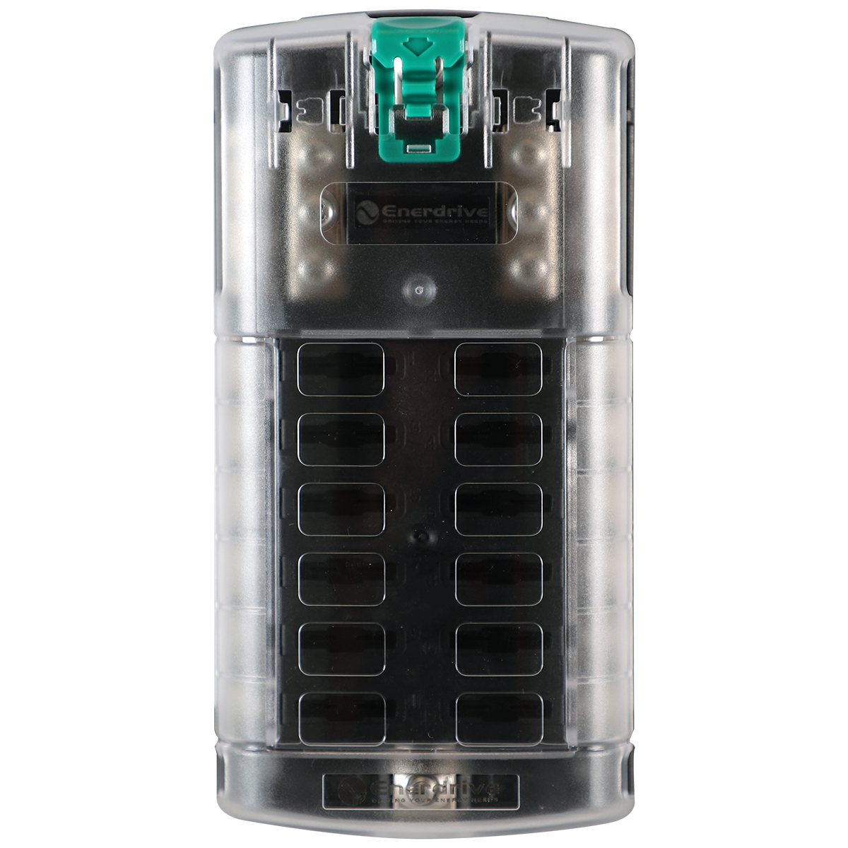 Enerdrive Fuse Block 12 Circuit with Negative Bus and Cover