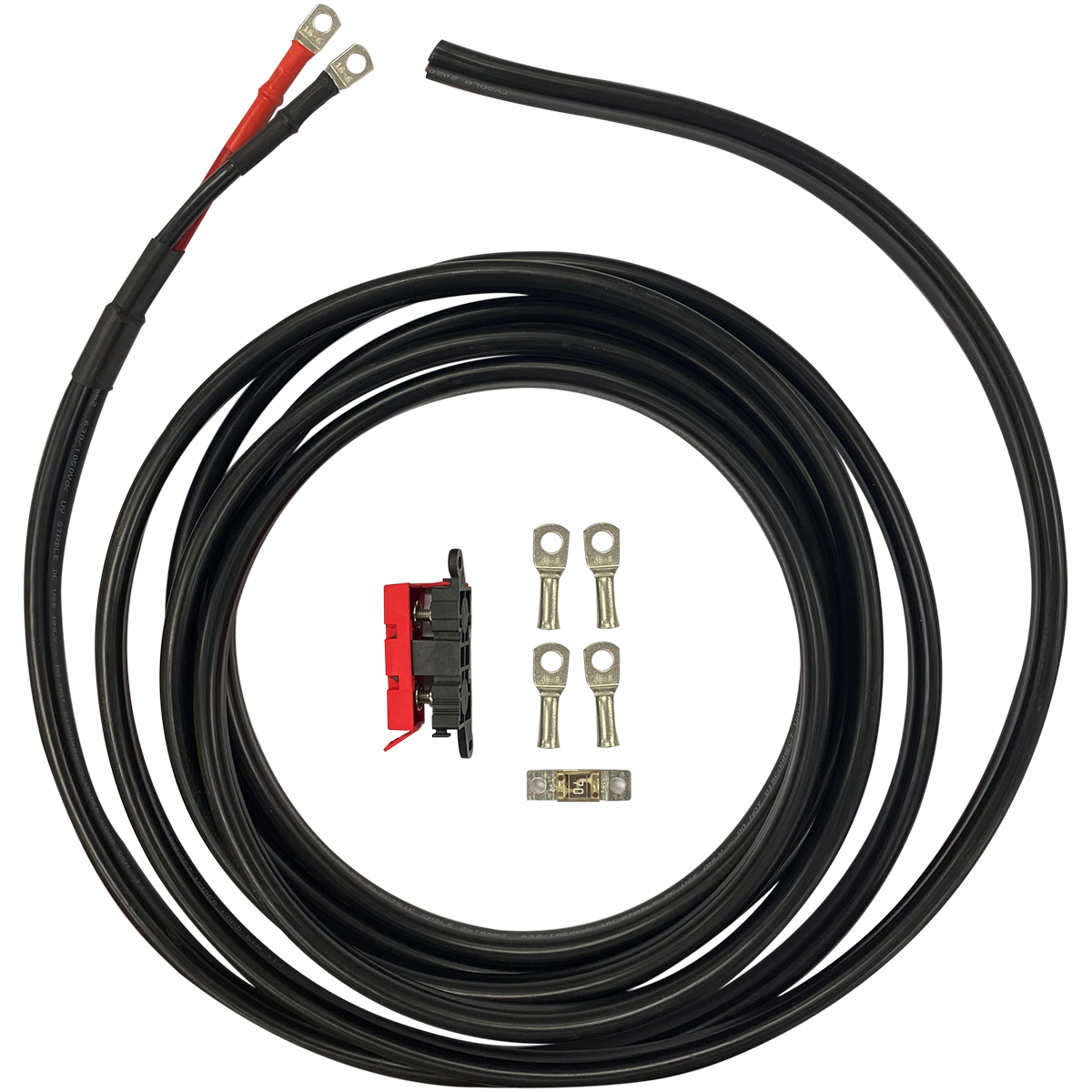 Enerdrive 16mm Cable Kit (Inc 70A Fuse) Start Battery to DC to DC Charger (Vehicle Mounted), 5 Metres