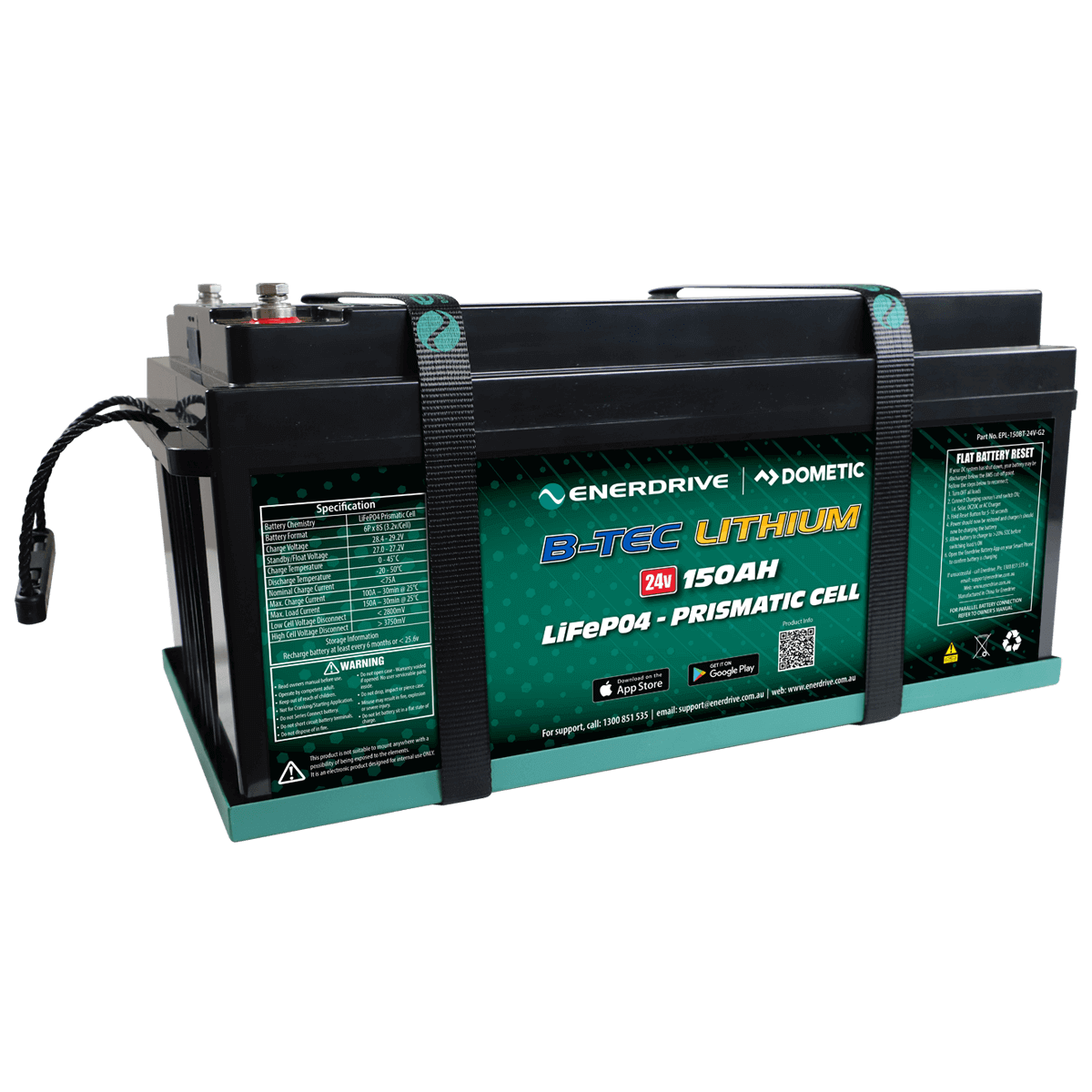Enerdrive B-TEC 24V 150Ah Lithium Battery