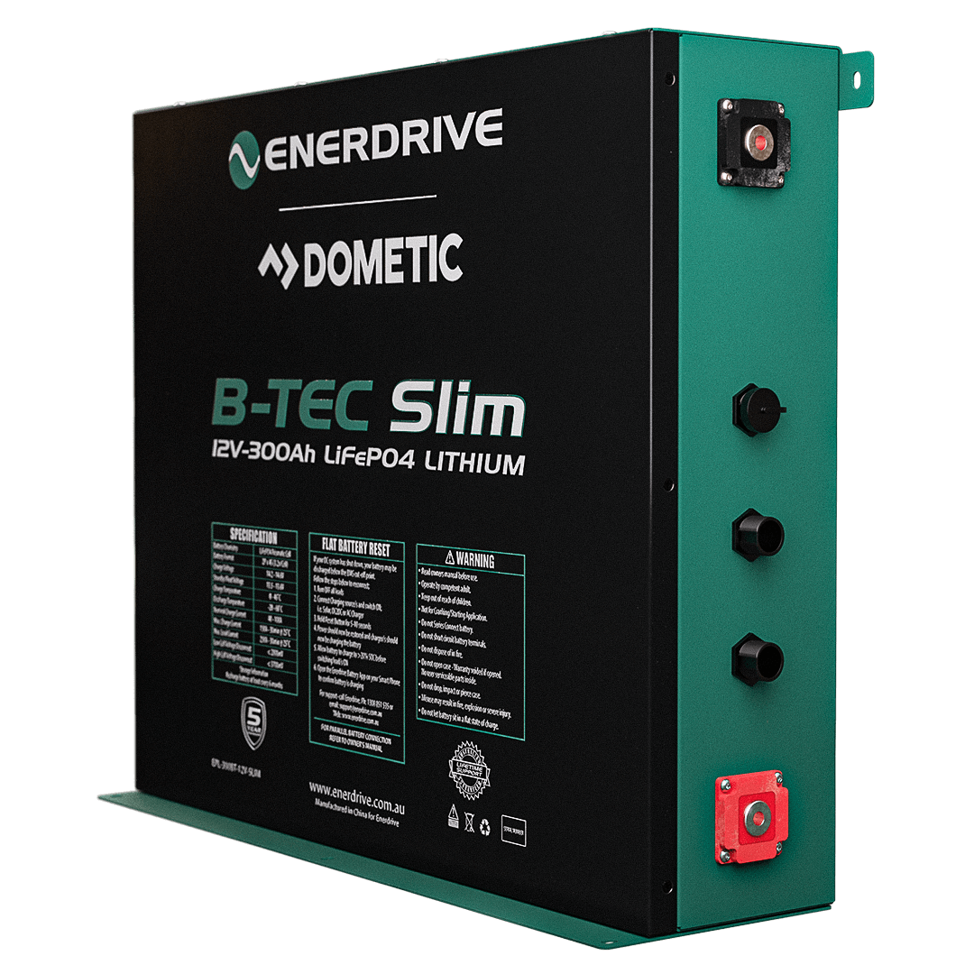 Enerdrive B-TEC 300Ah Slim Metal Case Lithium Battery