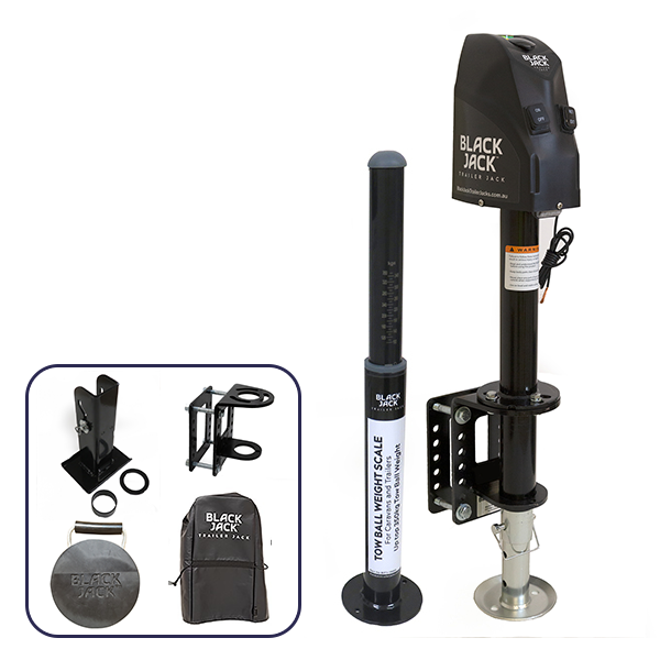 Black Jack Electric Trailer Jack Bundle with Weight Scale