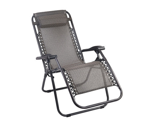 Gardeon Zero Gravity Chair Folding Outdoor Recliner Adjustable Sun Lounge Camping Beige