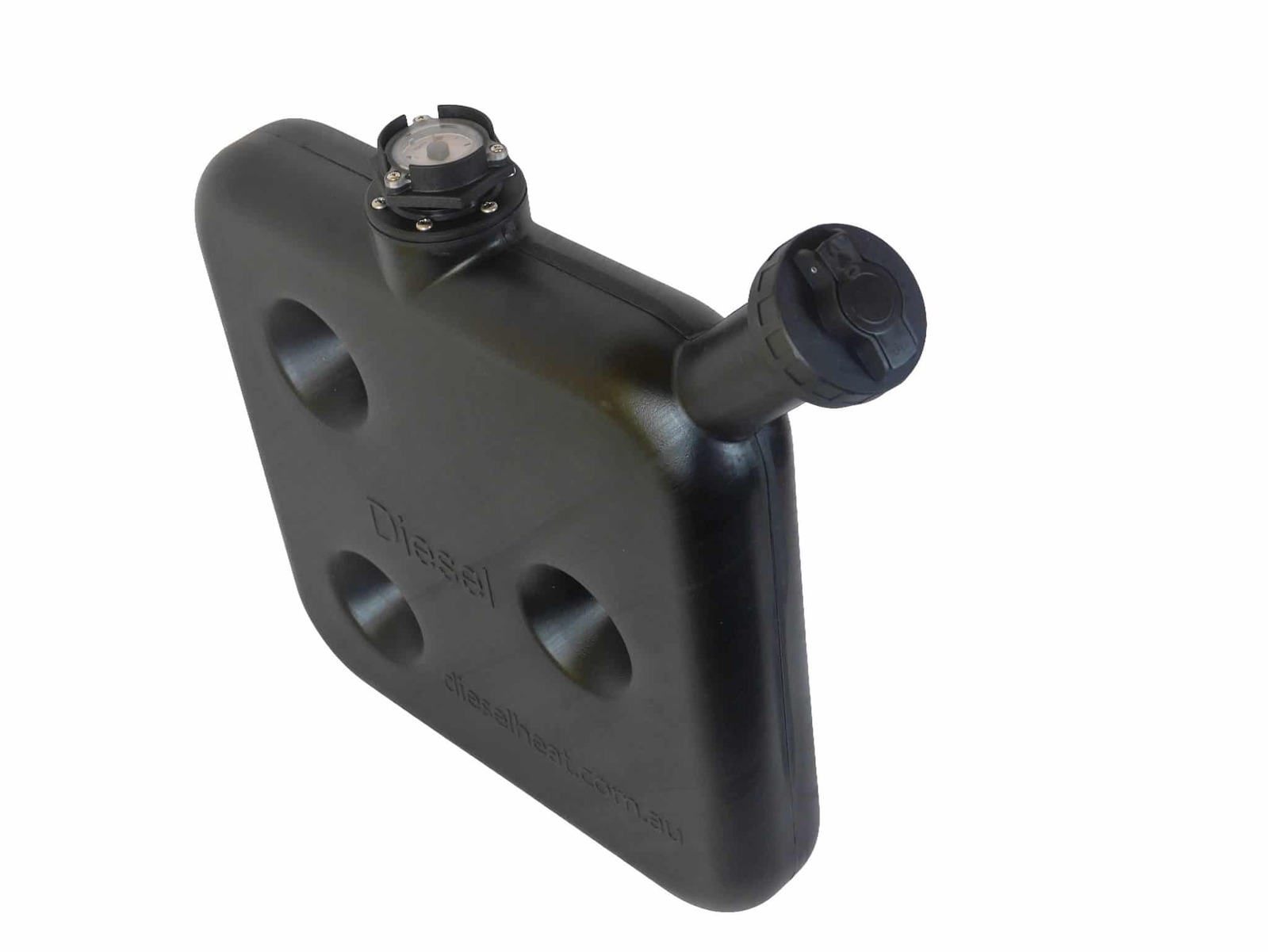 Dieselheat 10 Litre Black Wafer Fuel Tank with Lockable Cap & Gauge