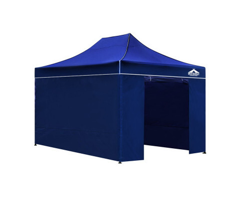 Instahut Gazebo 3x4.5 Pop Up Marquee Folding Tent Wedding Gazebos Camping Outdoor Shade Canopy Blue