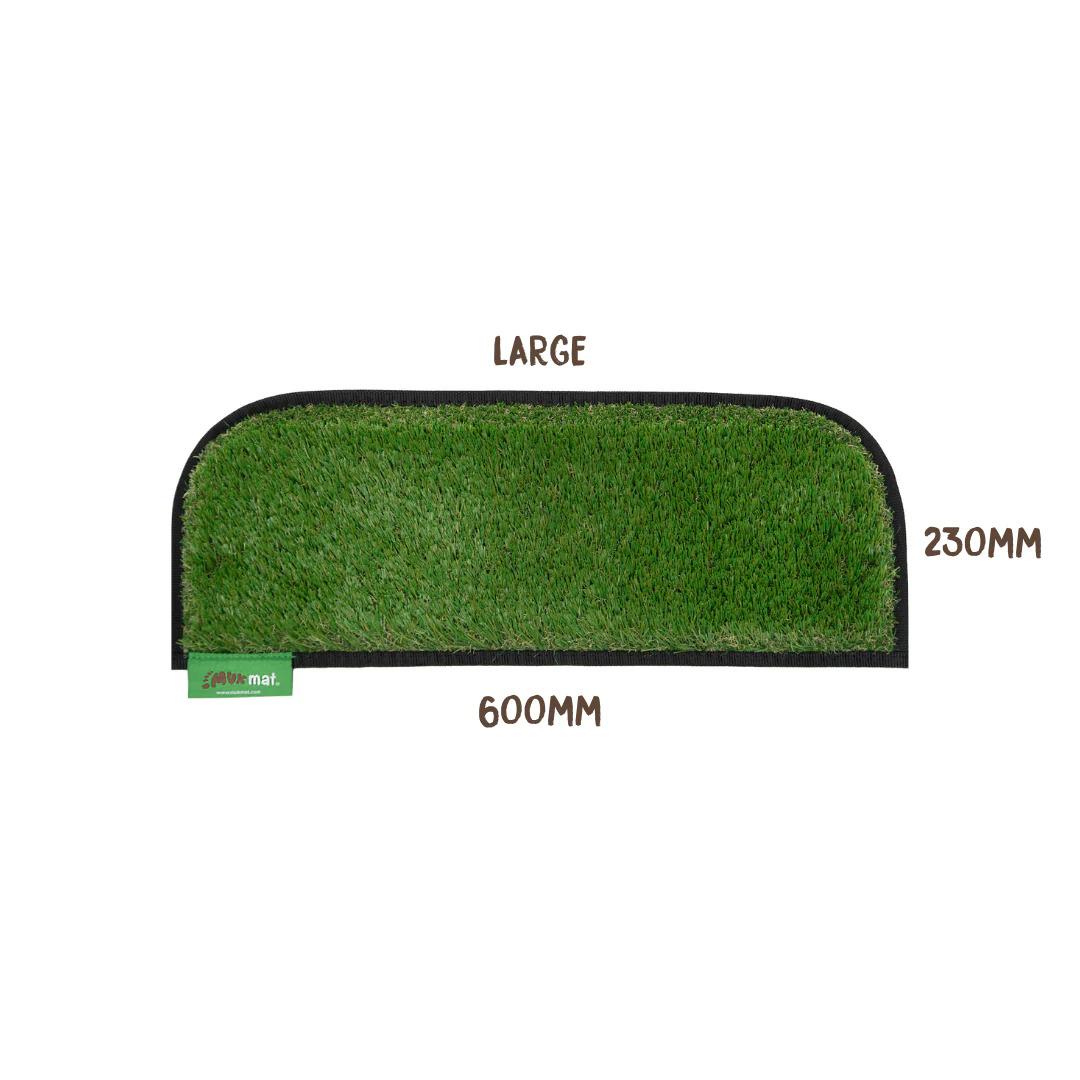 Muk Mat Green Rounded Large Caravan Step Mat, 23 x 61cm