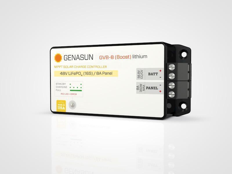 Genasun MPPT 8A Lead-Acid Solar Charge Controller, Voltage Boost