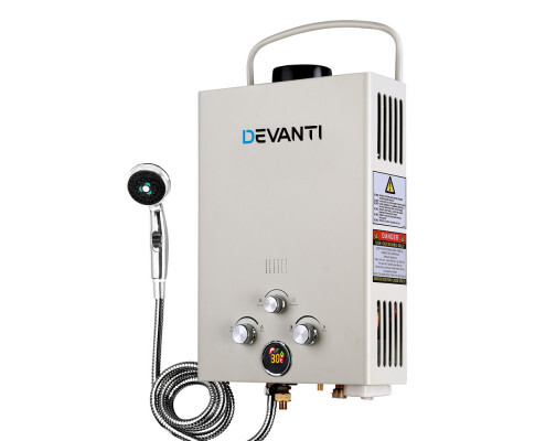 Devanti Grey Portable Gas Water Heater