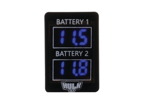 Hulk 4x4 Blue LED Dual Voltmeter OE RPL to suit late Toyota