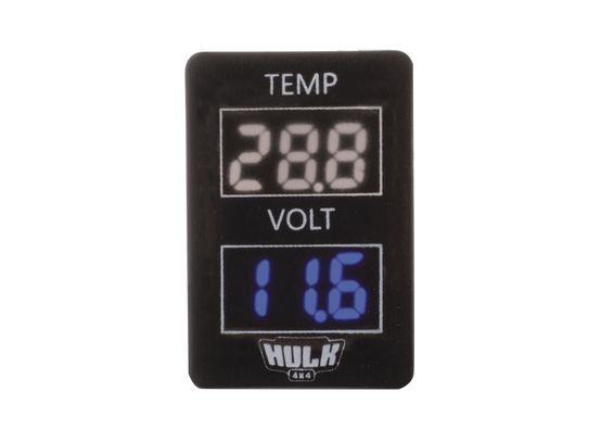 Hulk 4x4 White & Blue LED Temperature & Voltmeter OE RPL to suit late Toyota
