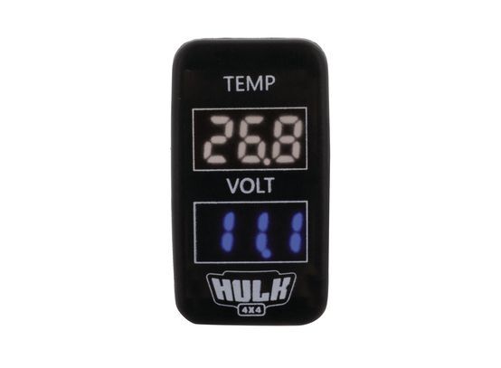 Hulk 4x4 White & Blue LED Temperature & Voltmeter OE RPL to suit early Toyota