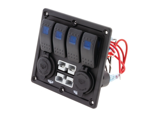 Hulk 4x4 4 Way Switch Panel with 50A Plugs ACC Power Socket & USB Socket