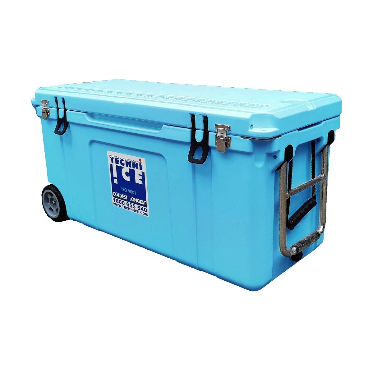 Techni Ice Signature Hardcore Ice Box 120L Light Blue with Wheels