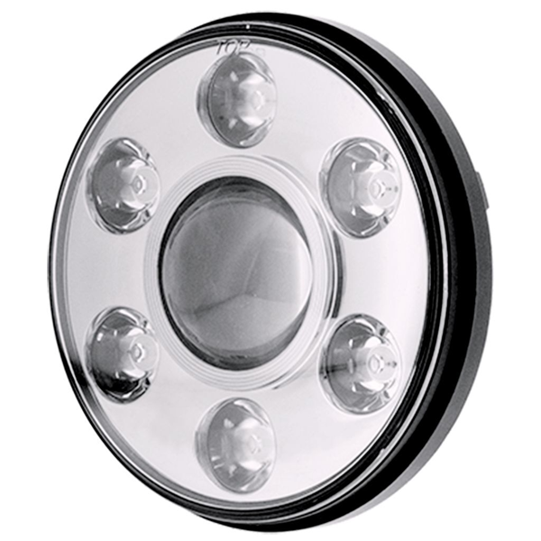 Ignite 7" LED Headlight High/Low Beam Chrome Fascia